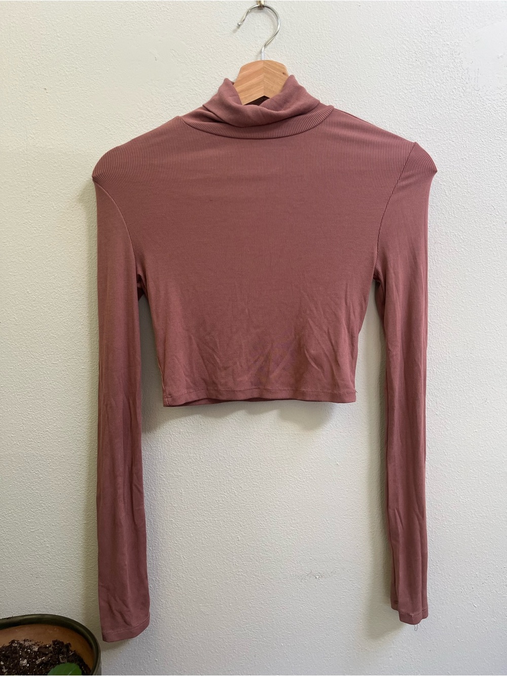 Sunday Best Cropped Long-Sleeve Turtleneck - chocolate sorbet